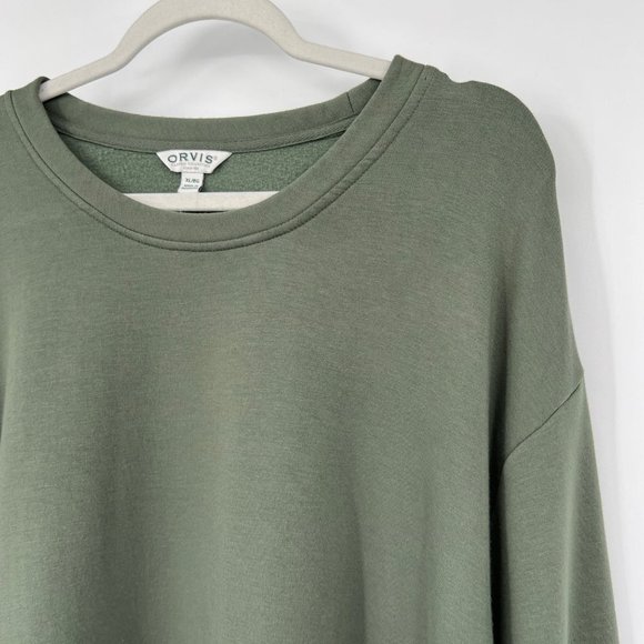 Orvis Long Sleeve Pullover Crewneck Sweatshirt Men's XL Green Modal soft gorpcor - Picture 3 of 10